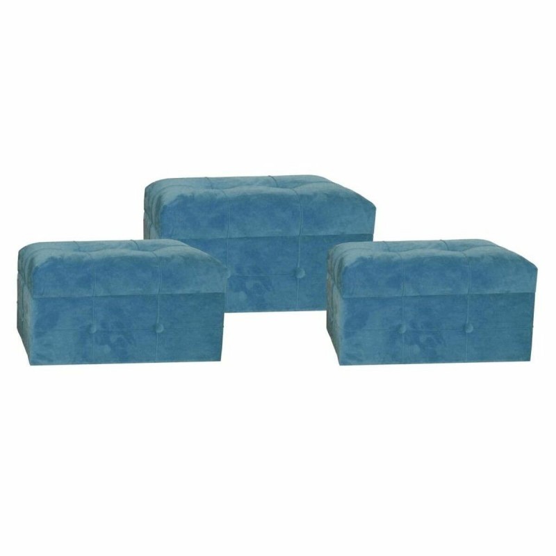 Footrest DKD Home Decor Blue...