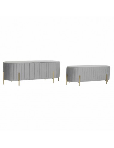 Bench DKD Home Decor   Grey Golden...