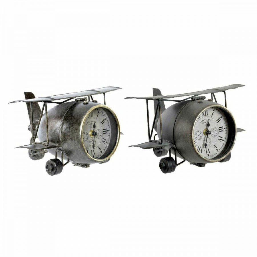 Horloge de table DKD Home Decor Avion...