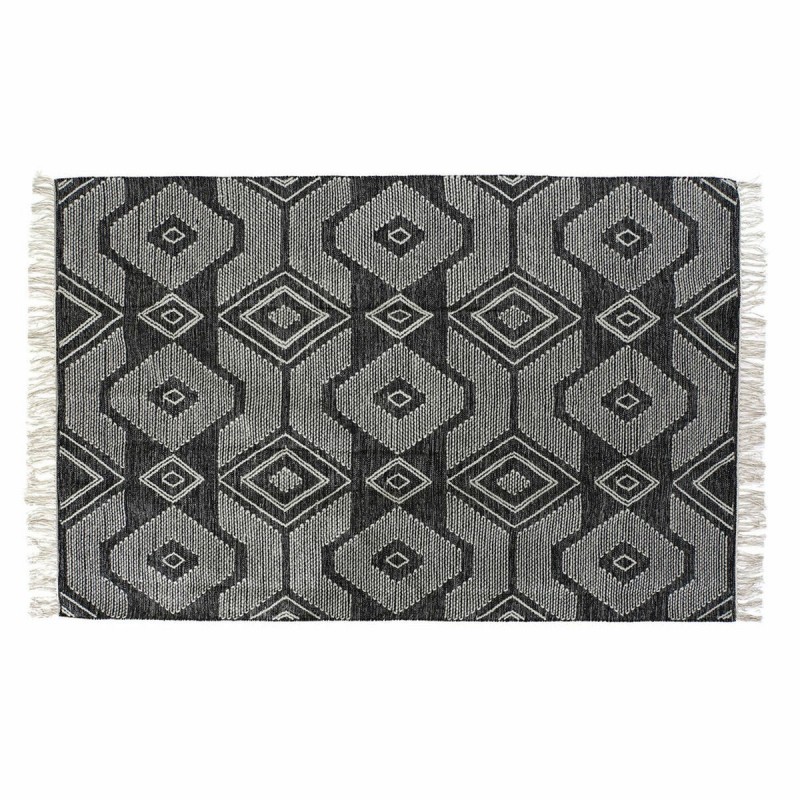 Tapis DKD Home Decor Blanc Noir Coton...