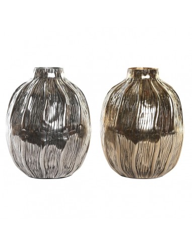 Vase DKD Home Decor Silberfarben...