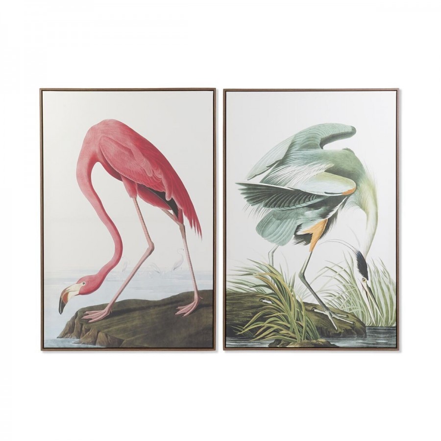 Cadre DKD Home Decor Oriental Oiseaux...