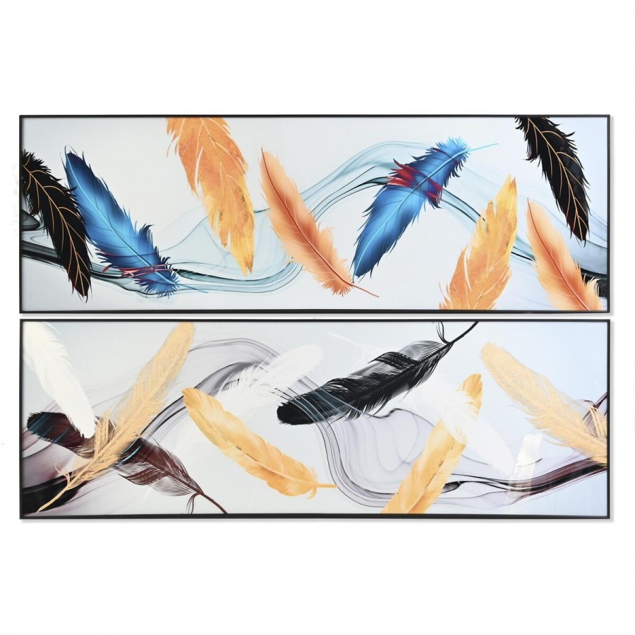 Cadre DKD Home Decor Plumes (180 x 3...