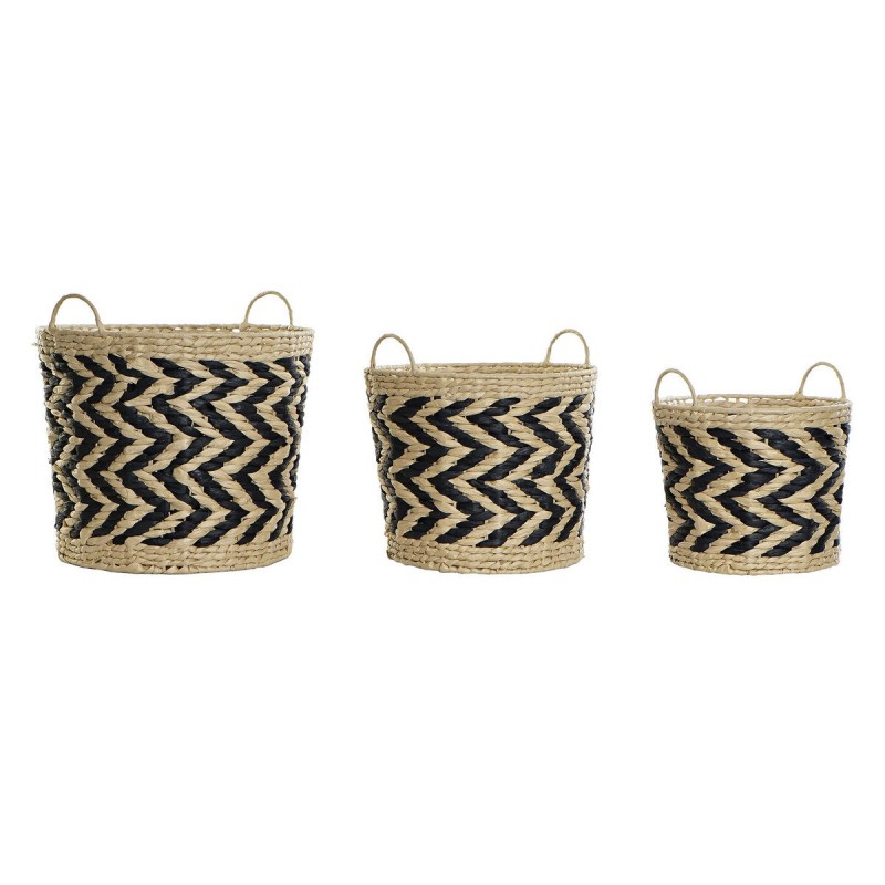 Juego de Cestas DKD Home Decor Fibra...