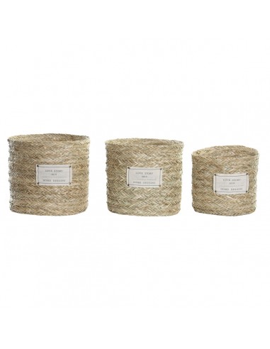 Basket set DKD Home Decor Fibre (37 x...