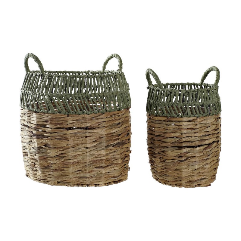 Set di Cestini DKD Home Decor Rattan...