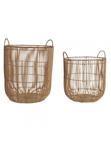 Set di Cestini DKD Home Decor Rattan...