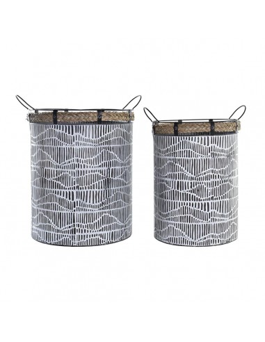 Basket set DKD Home Decor Rope Iron...