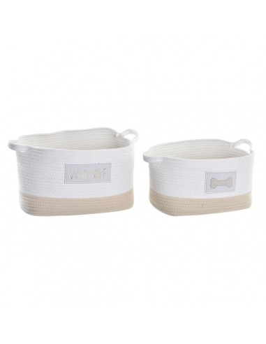 Basket set DKD Home Decor Cotton (43...