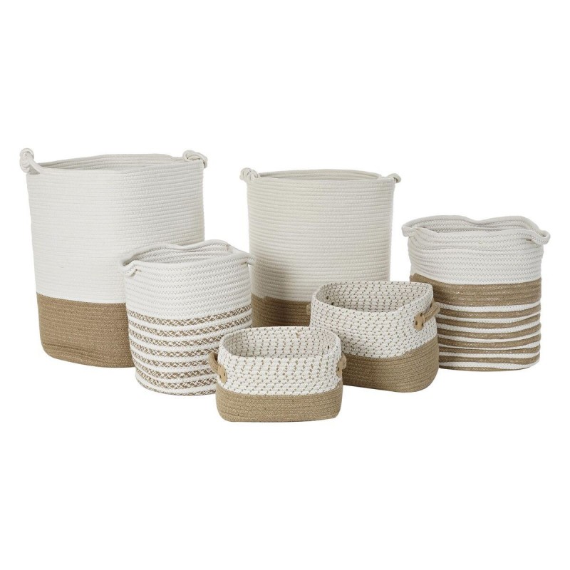 Basket spelset DKD Home Decor Wit...