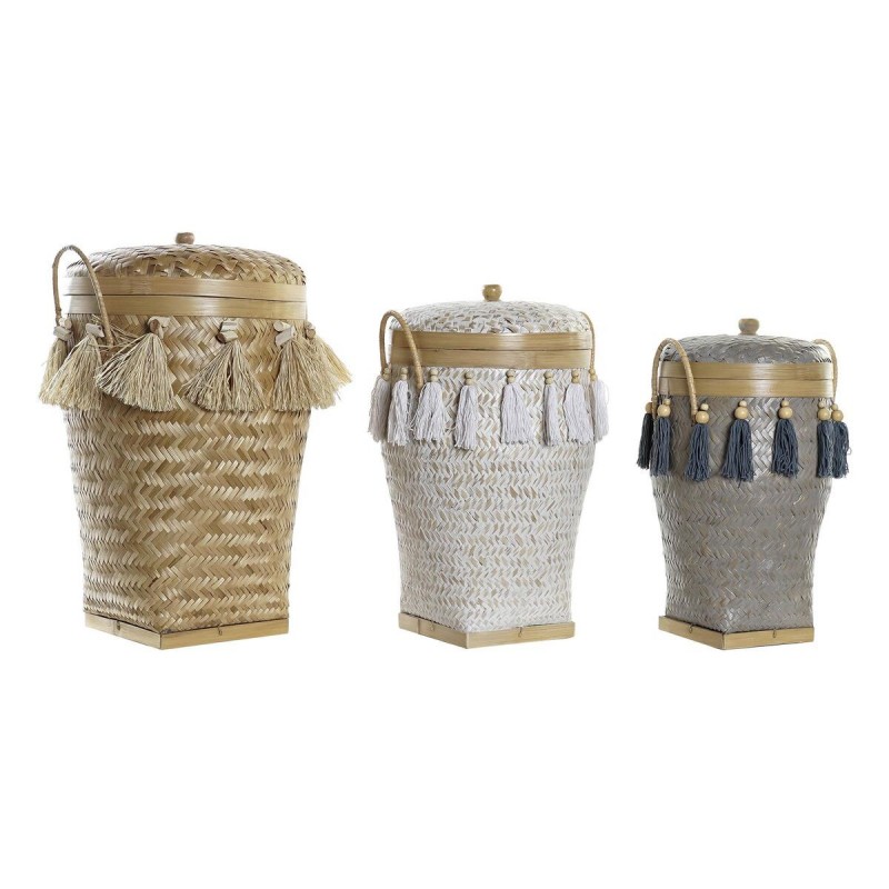 Basket spelset DKD Home Decor Bamboe...