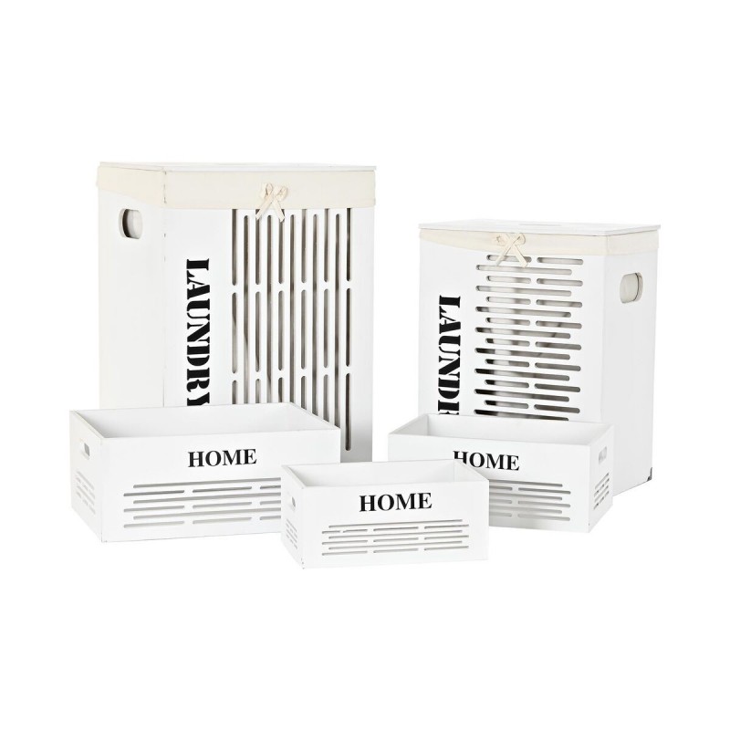 Set di Cesti DKD Home Decor Bianco...