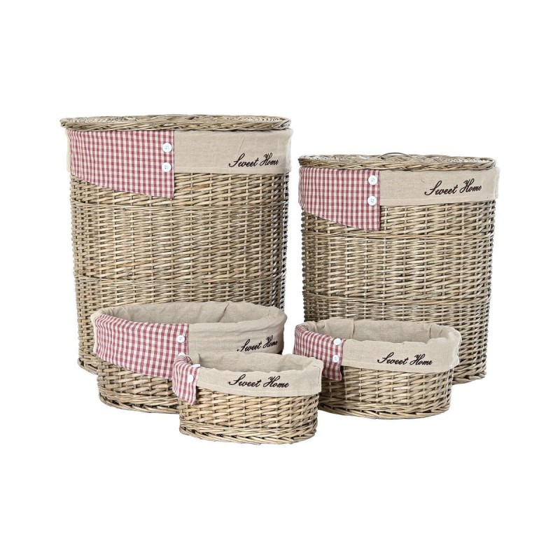 Lot de paniers DKD Home Decor Naturel...