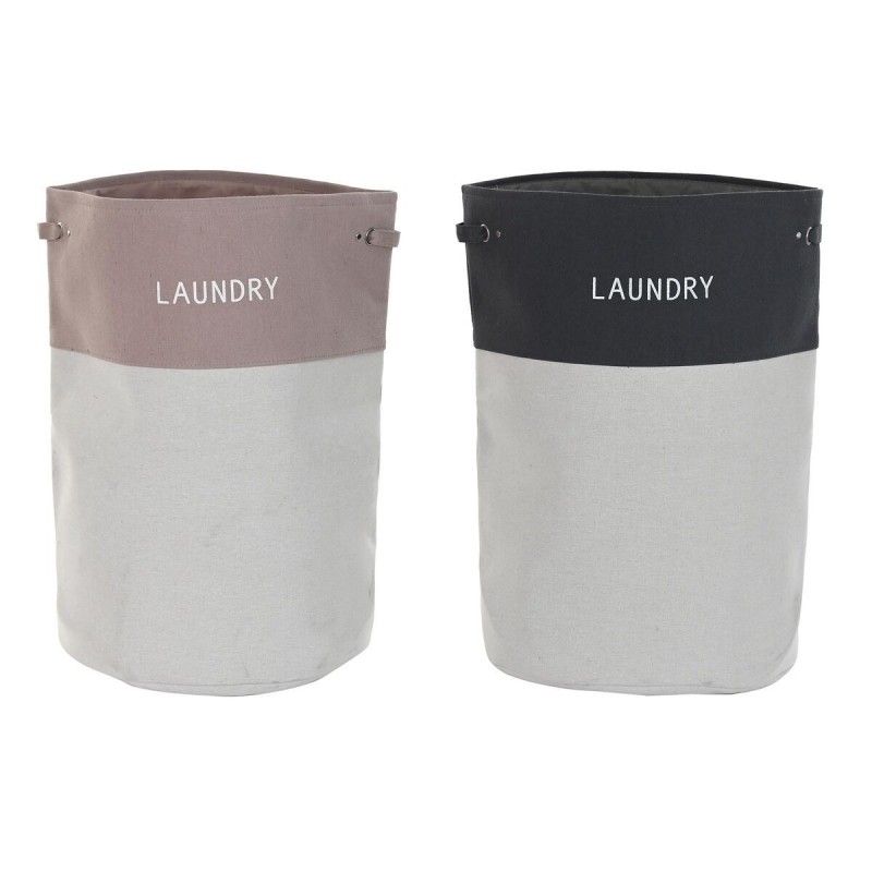 Laundry basket DKD Home Decor Black...