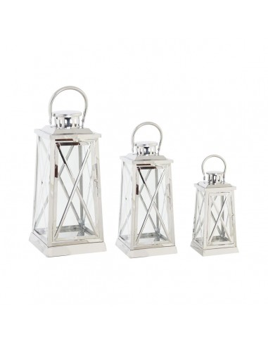 Lanternes DKD Home Decor Chrome Verre...