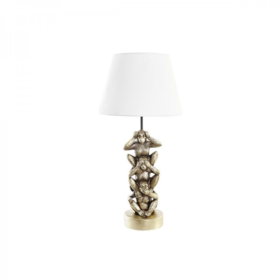 Bureaulamp DKD Home Decor Gouden Wit...