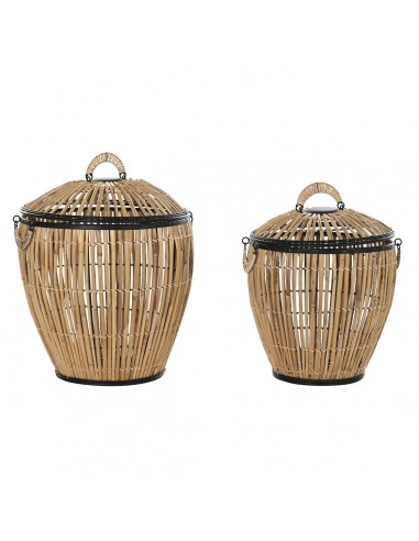 Lot de paniers DKD Home Decor Naturel...