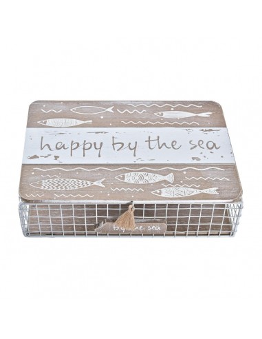 Caja Decorativa DKD Home Decor Metal...