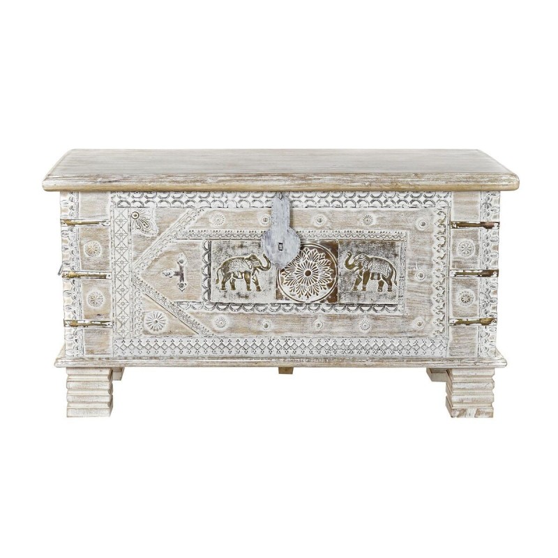 Chest DKD Home Decor White Brass...