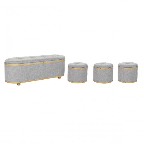 Bench DKD Home Decor   Grey Wood...