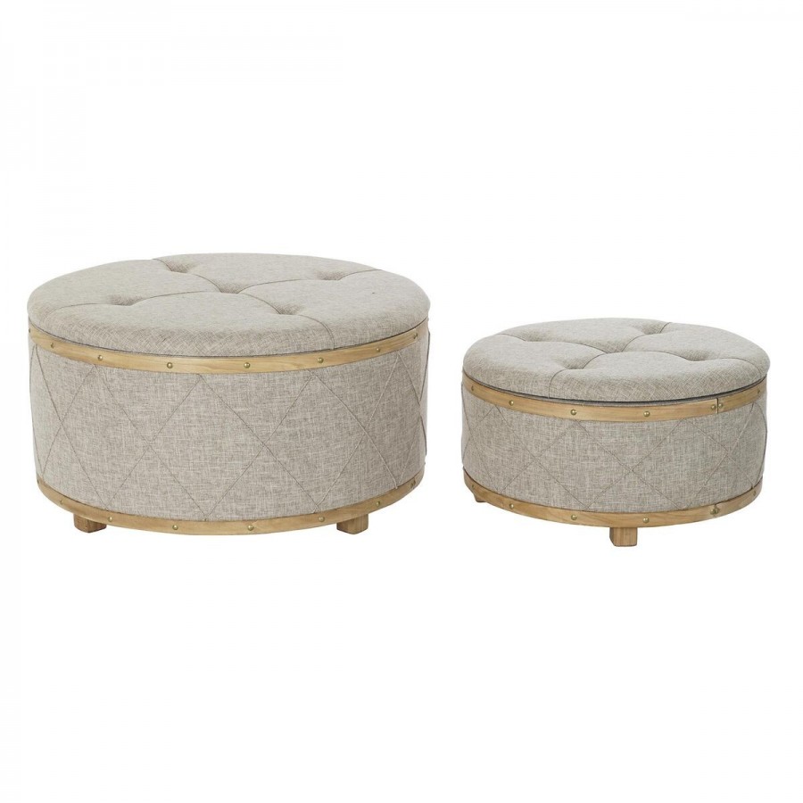 Banco baúl DKD Home Decor Beige...