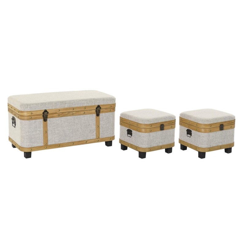 Lot de paniers DKD Home Decor Bois...