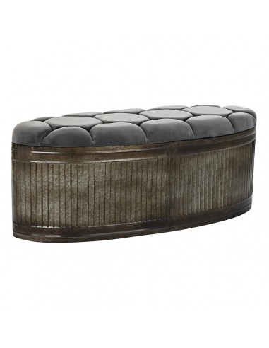 Banqueta DKD Home Decor Gris Metal...