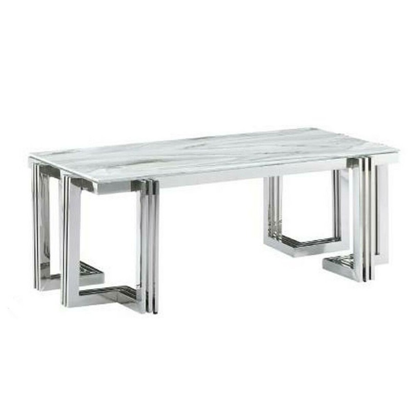 Mesa DKD Home Decor Cristal Acero...