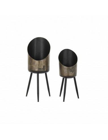 Set of pots DKD Home Decor Black...