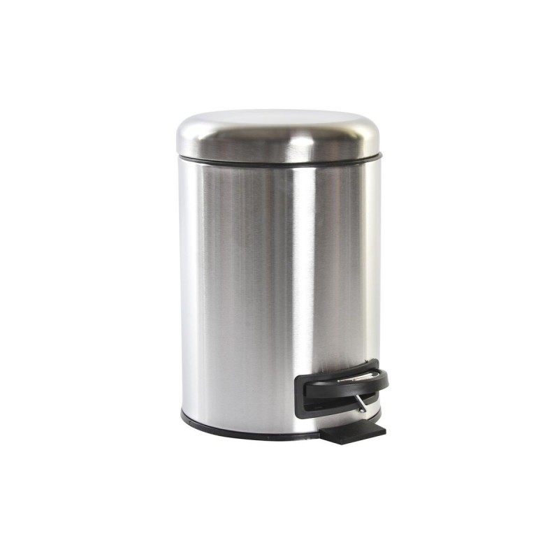 Waste bin DKD Home Decor Silver Baths...