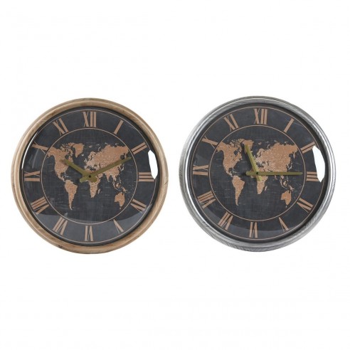 Horloge Murale DKD Home Decor Verre...