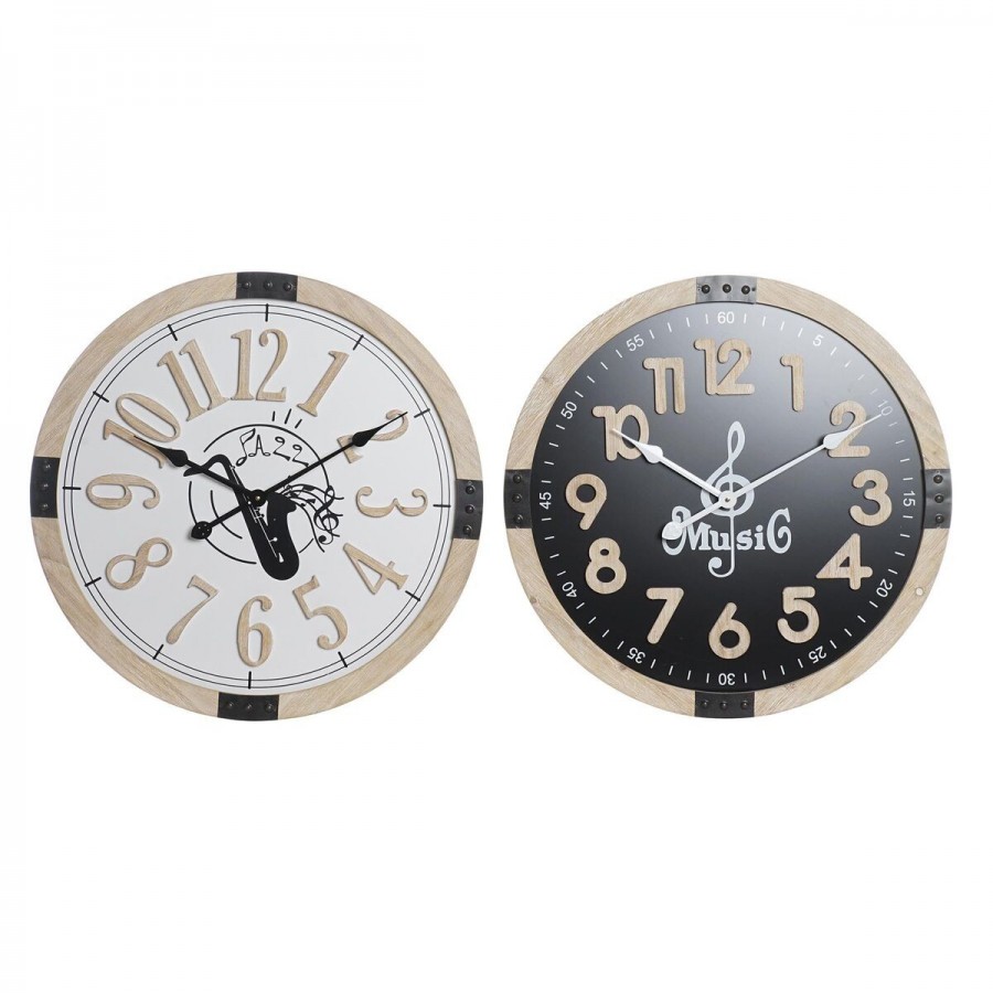 Reloj de Pared DKD Home Decor Negro...