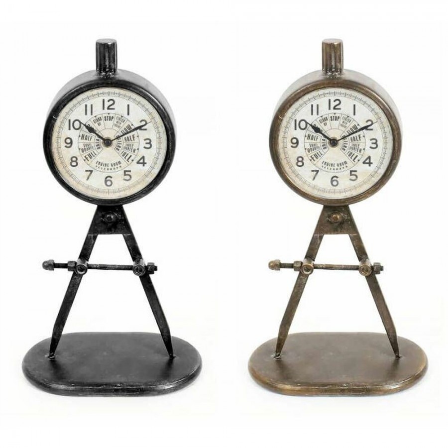 Bordsklocka DKD Home Decor Zwart...