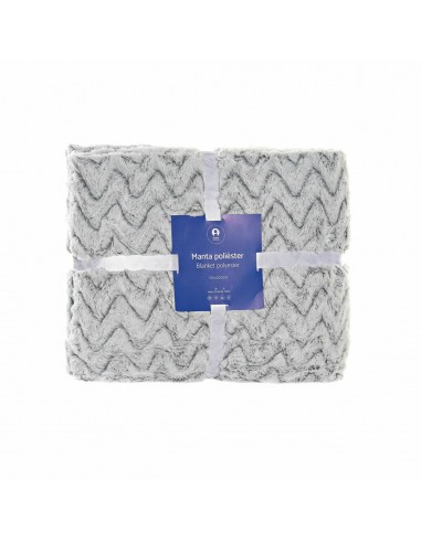 Blanket DKD Home Decor Zigzag Grey...