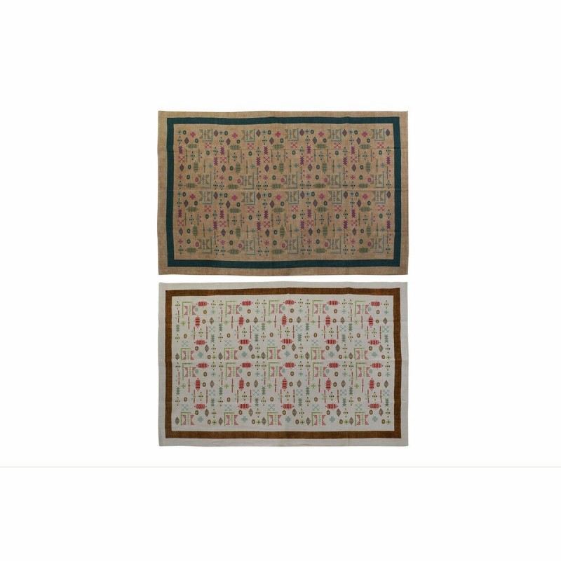 Tapijt DKD Home Decor Wit Ikat (120 x...