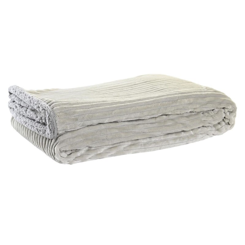 Coperta DKD Home Decor Beige Grigio...