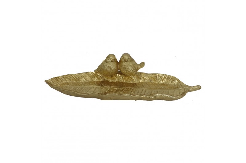 Dienblad DKD Home Decor Gouden Hars...