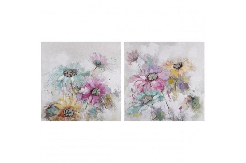 Cadre DKD Home Decor Fleurs Shabby...