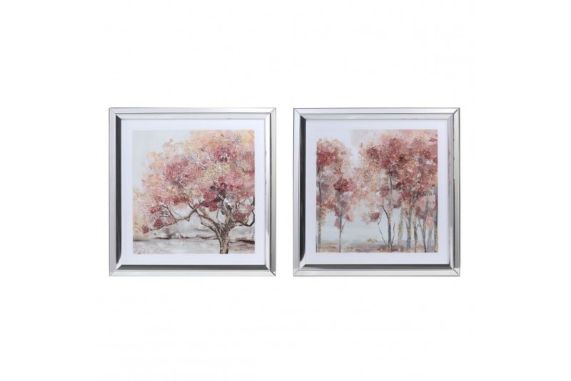 Cadre DKD Home Decor Arbres...