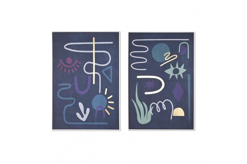 Cadre DKD Home Decor Abstrait (83 x...