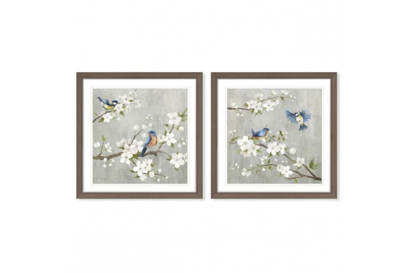 Canvas DKD Home Decor Birds (60 x 3 x...