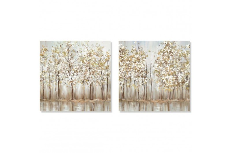 Canvas DKD Home Decor Bomen...