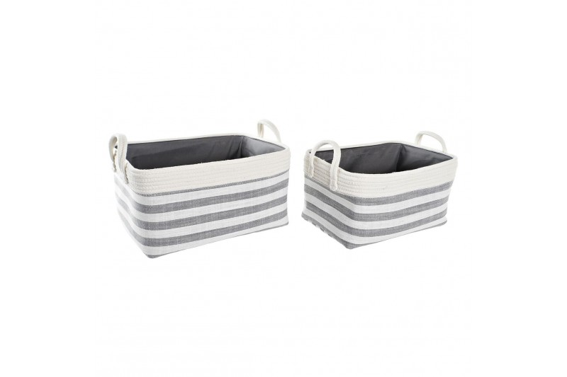 Basket set DKD Home Decor Stripes...