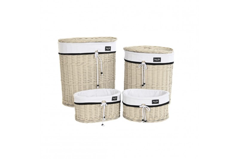 Lot de paniers DKD Home Decor Beige...