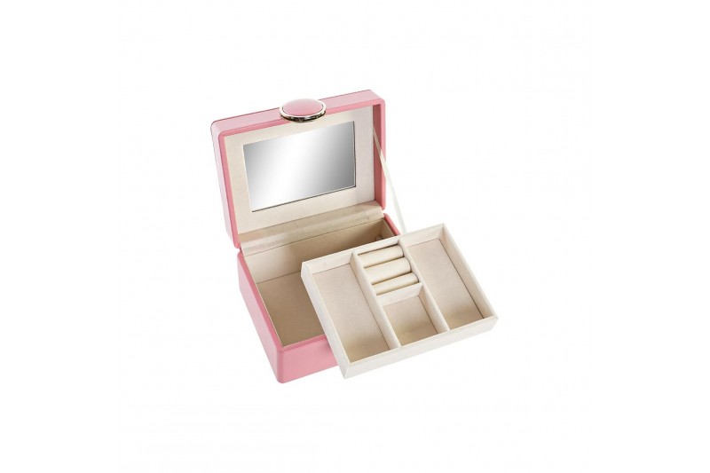 Jewelry box DKD Home Decor Pink PU...