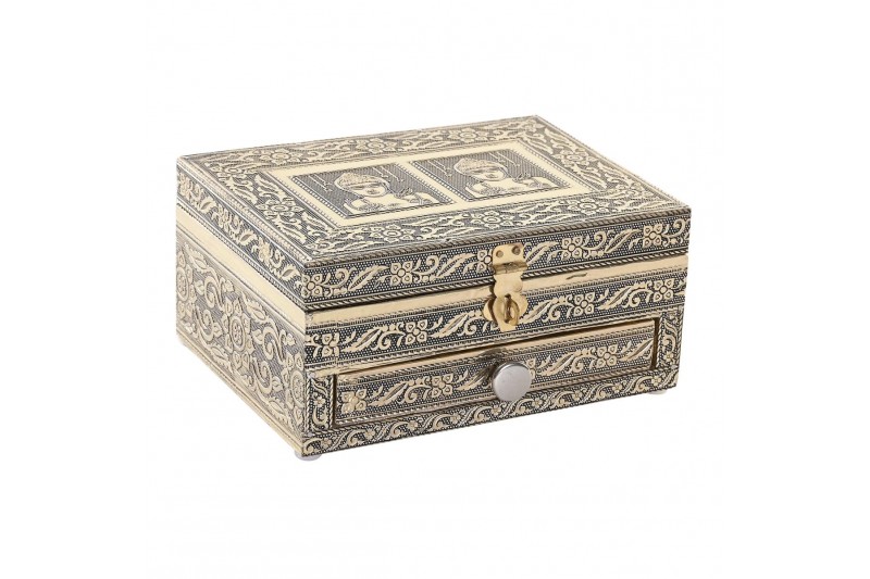 Jewelry box DKD Home Decor Champagne...