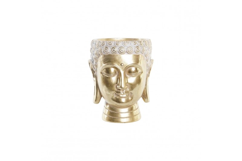 Macetero DKD Home Decor Dorado Buda...