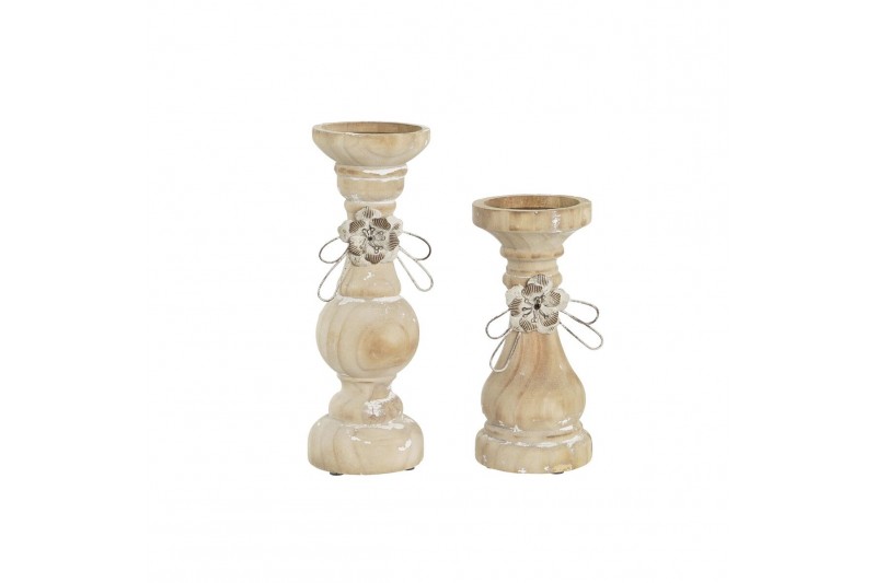 Candleholder DKD Home Decor Wood (9,5...