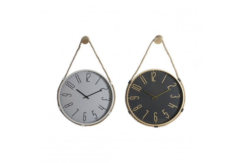 Horloge Murale DKD Home Decor Corde...